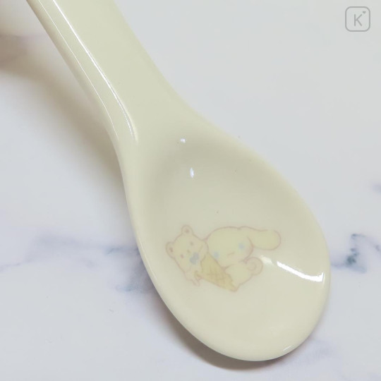 Japan Sanrio Ceramic Spoon - Cinnamoroll / Relaxing Natural - 3