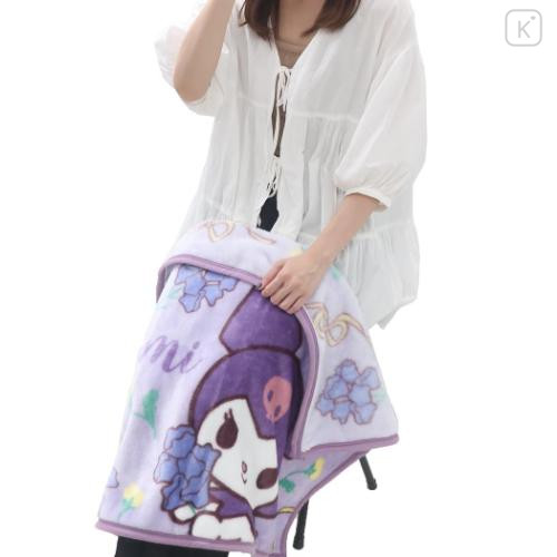 Japan Sanrio Meyer Blanket - Kuromi - 4