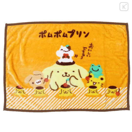 Japan Sanrio Meyer Blanket - Pompompurin / Orange - 1