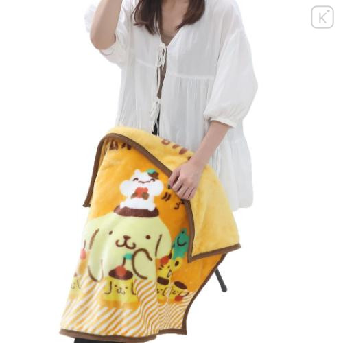 Japan Sanrio Meyer Blanket - Pompompurin / Orange - 4