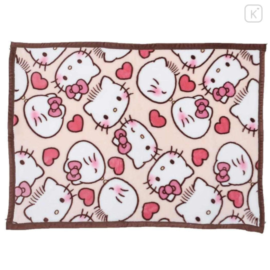 Japan Sanrio Meyer Blanket - Dear Daniel & Hello Kitty / Lovely Kiss - 1