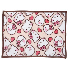 Japan Sanrio Meyer Blanket - Dear Daniel & Hello Kitty / Lovely Kiss