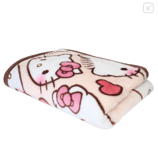 Japan Sanrio Meyer Blanket - Dear Daniel & Hello Kitty / Lovely Kiss - 3