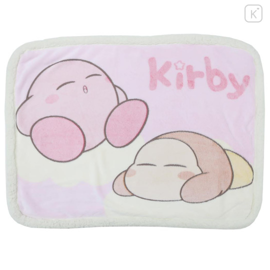 Japan Kirby Sheep Boa Blanket - Kirby & Waddle Dee / Pink Good Night - 1