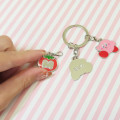 Japan Kirby Metal Keychain 3 Charm - Kirby & Waddle Dee - 2