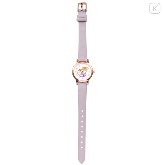 Japan Mofusand Leather Watch - Cat / Macaron Nyan Purple - 1