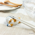 Japan Mofusand Porcelain Chopstick Rest - Cat / Shark Nyan Asleep - 3