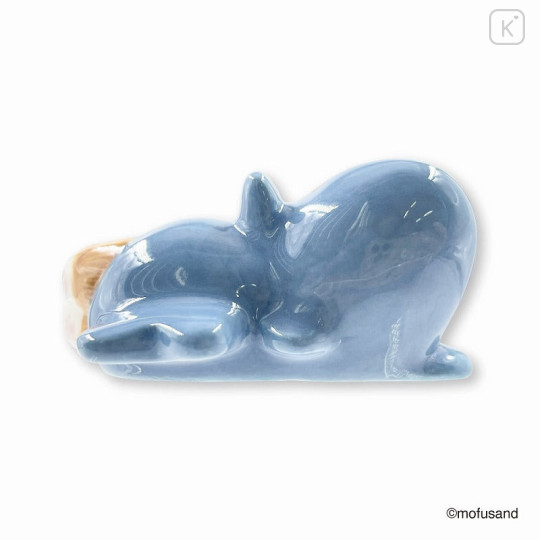 Japan Mofusand Porcelain Chopstick Rest - Cat / Shark Nyan Asleep - 6