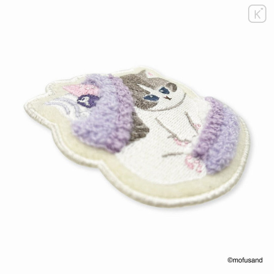 Japan Mofusand Sagara Embroidery Badge - Cat / Macaron Nyan Purple - 7