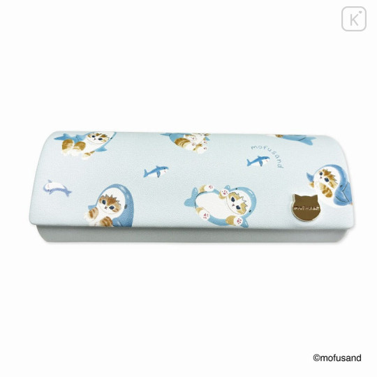 Japan Mofusand Glasses Case - Cat / Shark Nyan Pastel Blue - 1