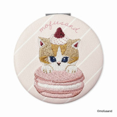 Japan Mofusand 2-sided Compact Mirror - Cat / Macaron Nyan Pastel Pink