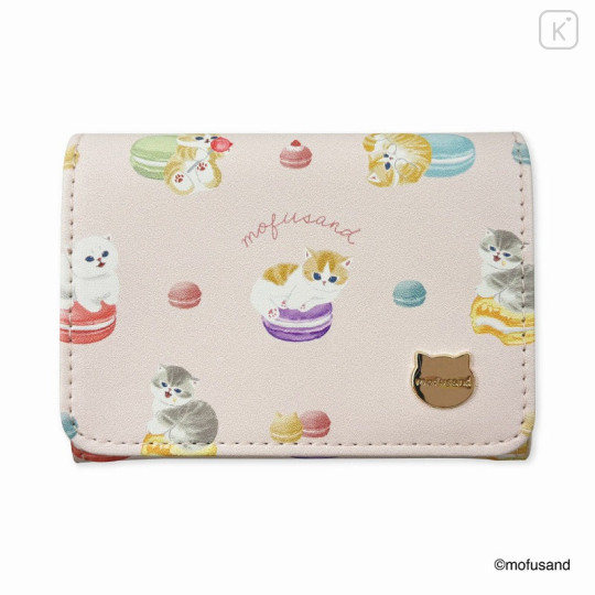 Japan Mofusand Business Card Case - Cat / Macaron Nyan Pastel Pink - 1