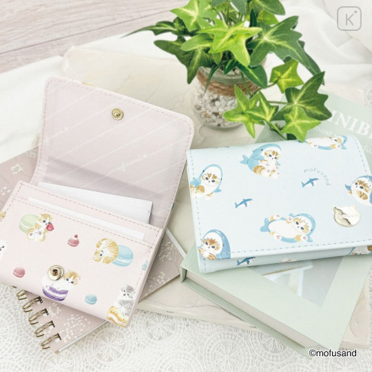 Japan Mofusand Business Card Case - Cat / Macaron Nyan Pastel Pink - 4