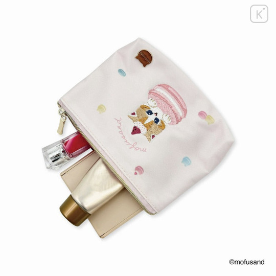 Japan Mofusand Pouch & Tissue Case - Cat / Macaron Nyan Pastel Pink - 2