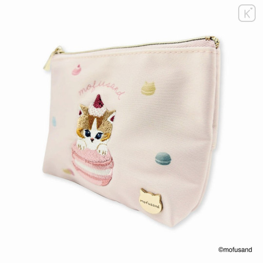 Japan Mofusand Pouch & Tissue Case - Cat / Macaron Nyan Pastel Pink - 7