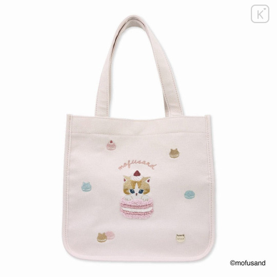 Japan Mofusand Mini Tote Bag - Cat / Macaron Nyan Pastel Pink - 1