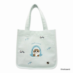 Japan Mofusand Mini Tote Bag - Cat / Shark Nyan Pastel Blue