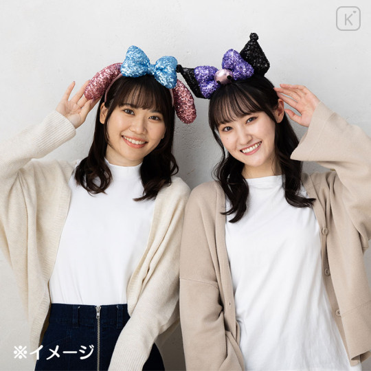 Japan Sanrio Original Glitter Headband - Kuromi - 3