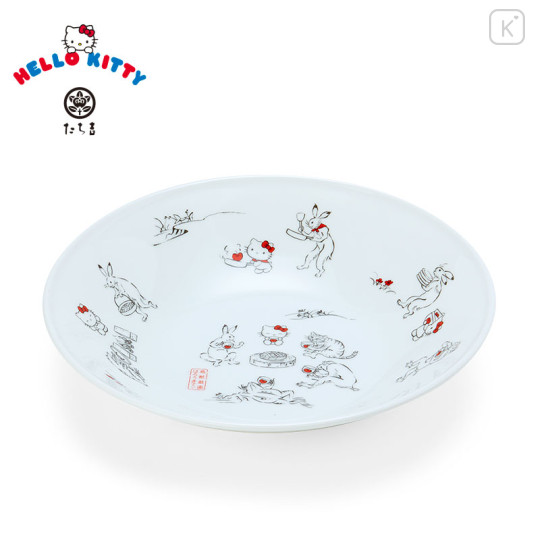 Japan Sanrio × Tachiyoshi Deep Plate - Hello Kitty / Chojugiga - 1