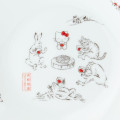 Japan Sanrio × Tachiyoshi Deep Plate - Hello Kitty / Chojugiga - 4