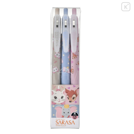 Japan Disney Store Sarasa Clip Gel Pen Set - Bambi & Dumbo & Marie - 1