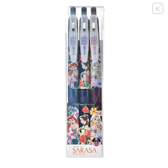 Japan Disney Store Sarasa Clip Gel Pen Set - Ariel & Belle & Rapunzel / Flora - 1