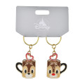 Japan Disney Store Metal Keychain - Chip & Dale / Love Mug Pair - 1