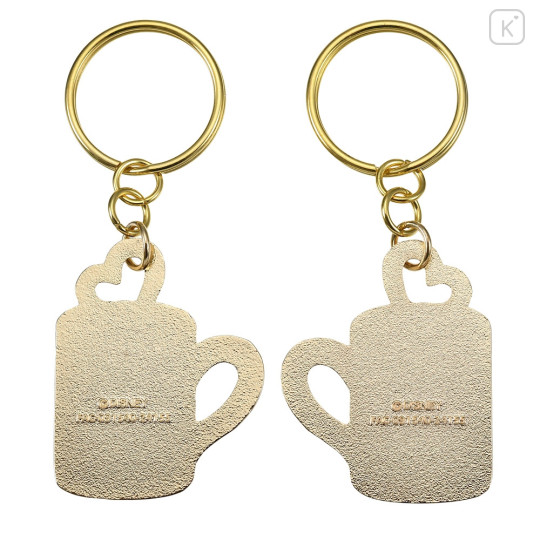 Japan Disney Store Metal Keychain - Chip & Dale / Love Mug Pair - 3