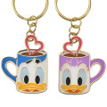 Japan Disney Store Metal Keychain - Daisy Duck & Donald Duck / Love Mug Pair - 4