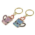 Japan Disney Store Metal Keychain - Lilo & Stitch / Love Mug Pair - 5