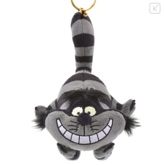 Japan Disney Store Fluffy Plush Keychain - Cheshire Cat / Black - 1