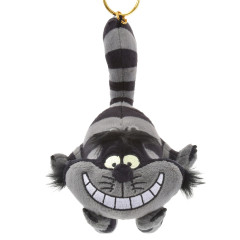 Japan Disney Store Fluffy Plush Keychain - Cheshire Cat / Black