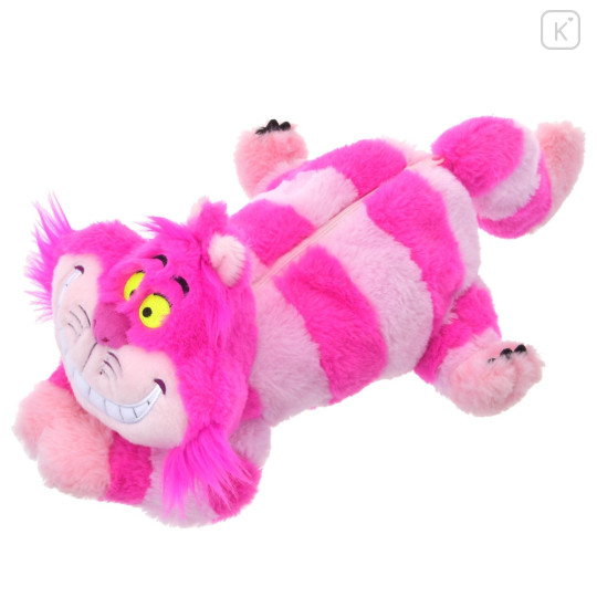 Japan Disney Store Fluffy Plush Pen Case - Cheshire Cat - 4