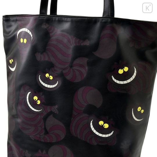 Japan Disney Store Tote Bag - Cheshire Cat / Black Fluorescent Eyes & Mouth - 2