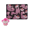 Japan Disney Store Blanket with Pouch - Cheshire Cat : Black Fluorescent Eyes & Mouth - 2