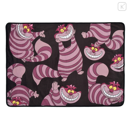 Japan Disney Store Blanket with Pouch - Cheshire Cat : Black Fluorescent Eyes & Mouth - 7