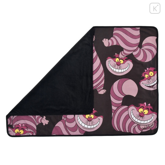 Japan Disney Store Blanket with Pouch - Cheshire Cat : Black Fluorescent Eyes & Mouth - 8