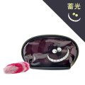 Japan Disney Store Clear Pouch - Cheshire Cat : Black Fluorescent Eyes & Mouth - 1
