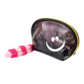 Japan Disney Store Clear Pouch - Cheshire Cat : Black Fluorescent Eyes & Mouth - 4