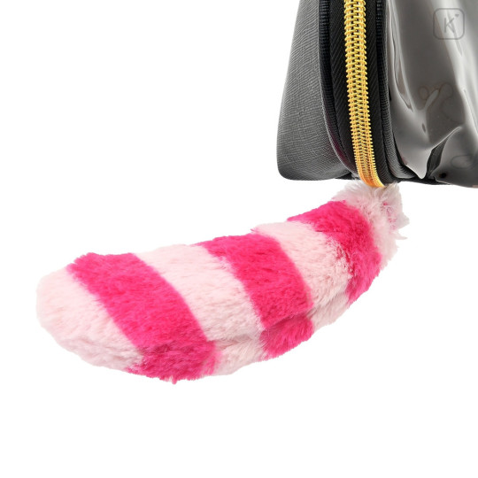 Japan Disney Store Clear Pouch - Cheshire Cat : Black Fluorescent Eyes & Mouth - 6