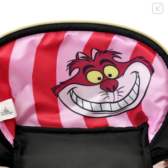 Japan Disney Store Clear Pouch - Cheshire Cat : Black Fluorescent Eyes & Mouth - 7