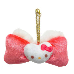 Japan Sanrio Bag Charm - Hello Kitty / Fluffy Ribbon Heart