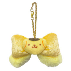 Japan Sanrio Bag Charm - Pompompurin / Fluffy Ribbon Heart