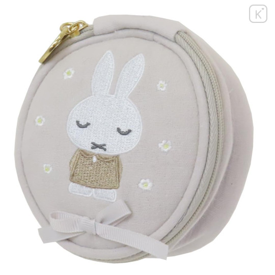 Japan Miffy Mini Accessory Pouch - Miffy and the Angel / Grey - 1