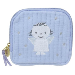 Japan Miffy Mini Flat Pouch - Miffy and the Angel / Blue