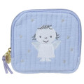 Japan Miffy Mini Flat Pouch - Miffy and the Angel / Blue - 1