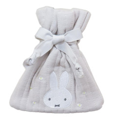 Japan Miffy Drawstring Bag (S) - Miffy and the Angel / Grey