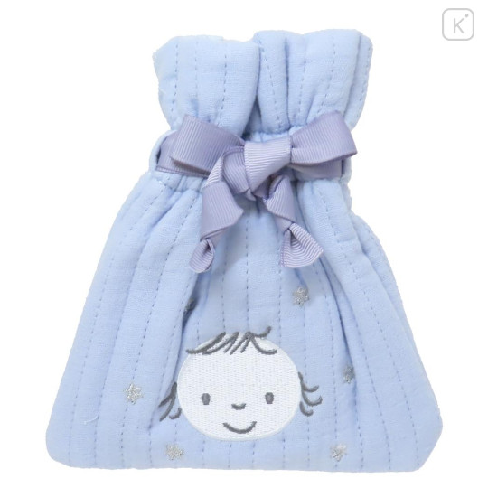 Japan Miffy Drawstring Bag (S) - Miffy and the Angel / Blue - 1