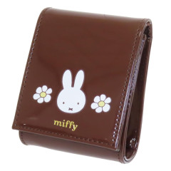 Japan Miffy Lip Pouch with Mirror - Miffy / Flora Brown