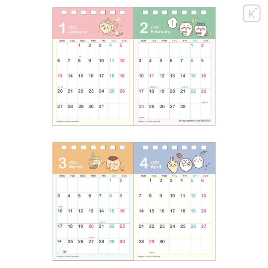 Japan Chiikawa Desk Calendar - Chiikawa & Friends / 2025 - 2